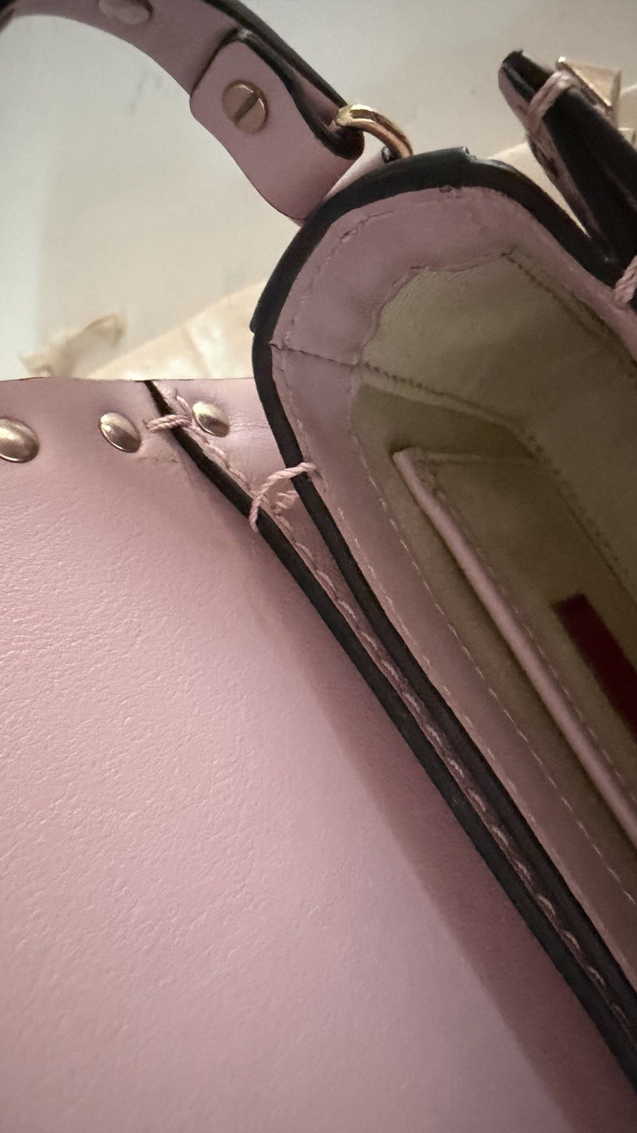 Valentino Rockstud Light Mauve Gold Crossbody Bag – Authentic/ Good Condition