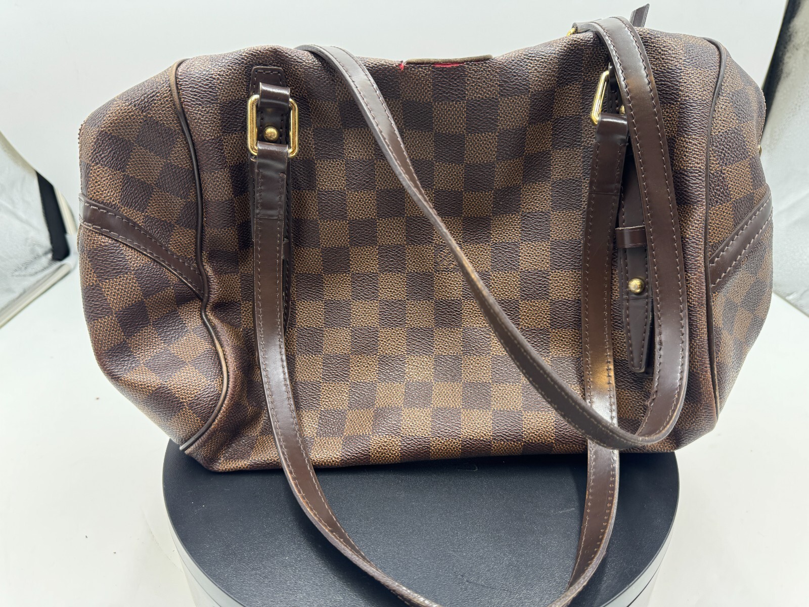 Auth Louis Vuitton Damier Rivington GM Shoulder Bag Hand Bag Ebene N41158 JP