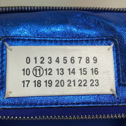 Maison Margiela 5AC Mini Bag Metallic Blue Gunmetal Leather 2WAY Shoulder Bag