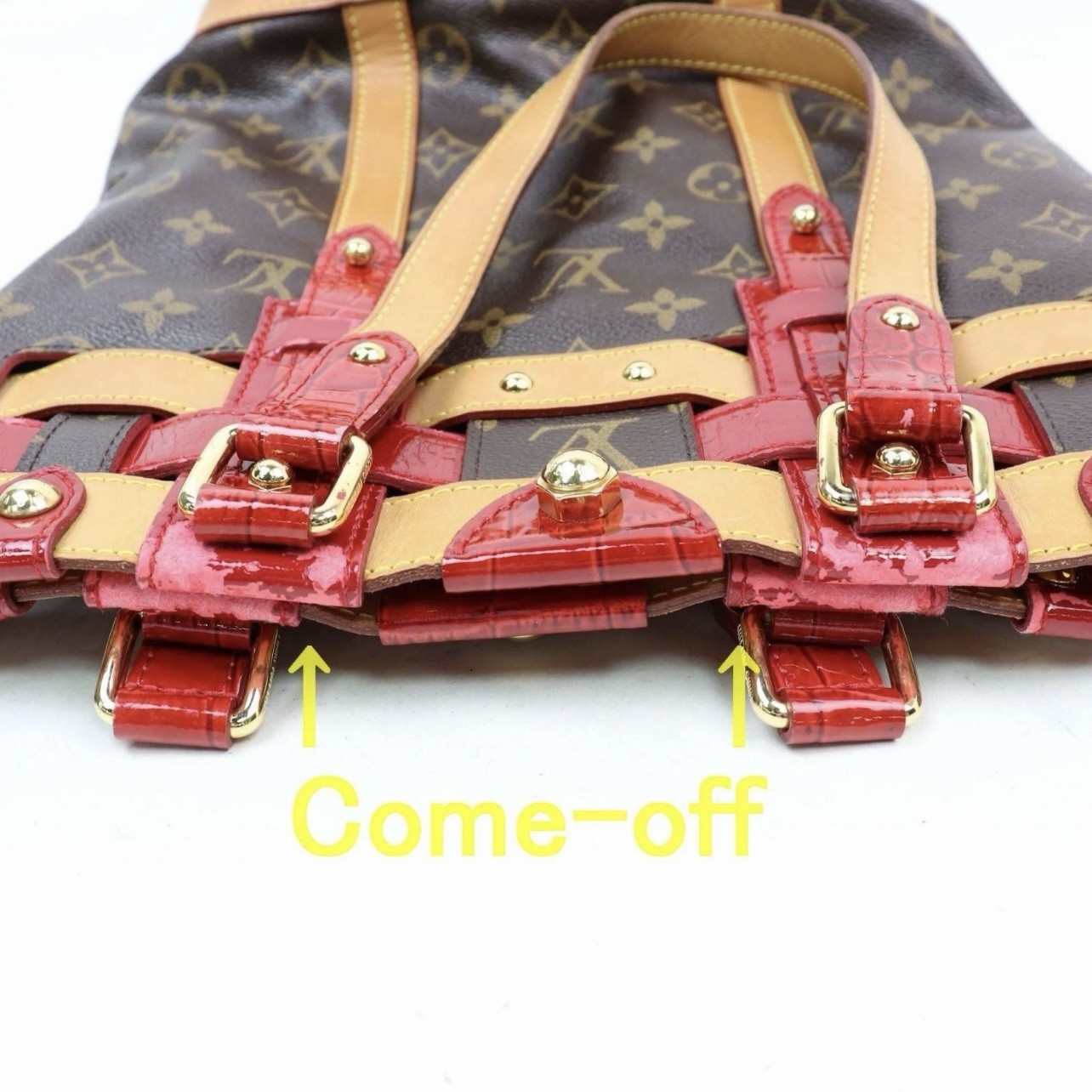 Authentic Louis Vuitton Hand Bag Monogram Rubis Neo Bucket M95613