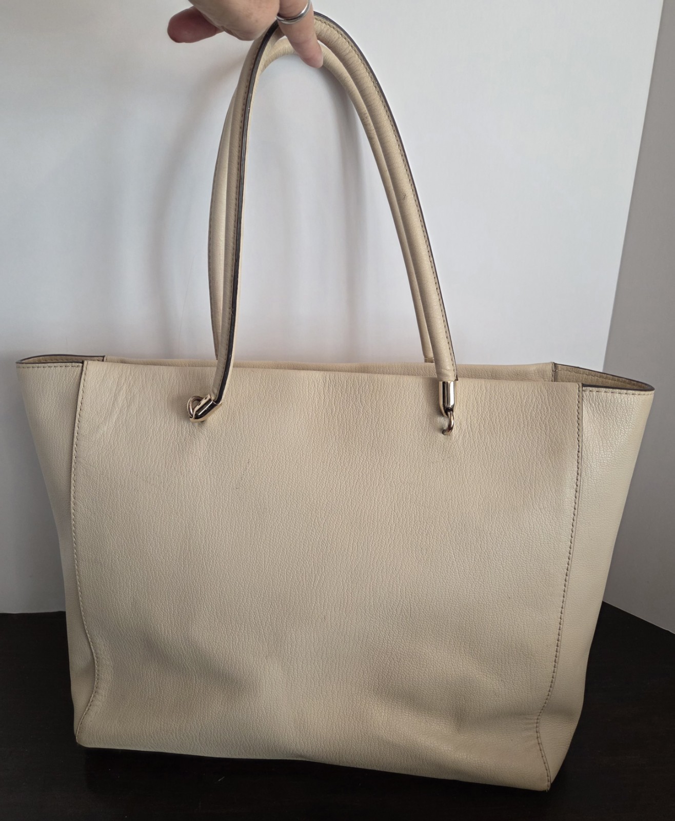 Kate Spade Tasseled Tote Bag Longacre Court Cal Soft Cream *See Description