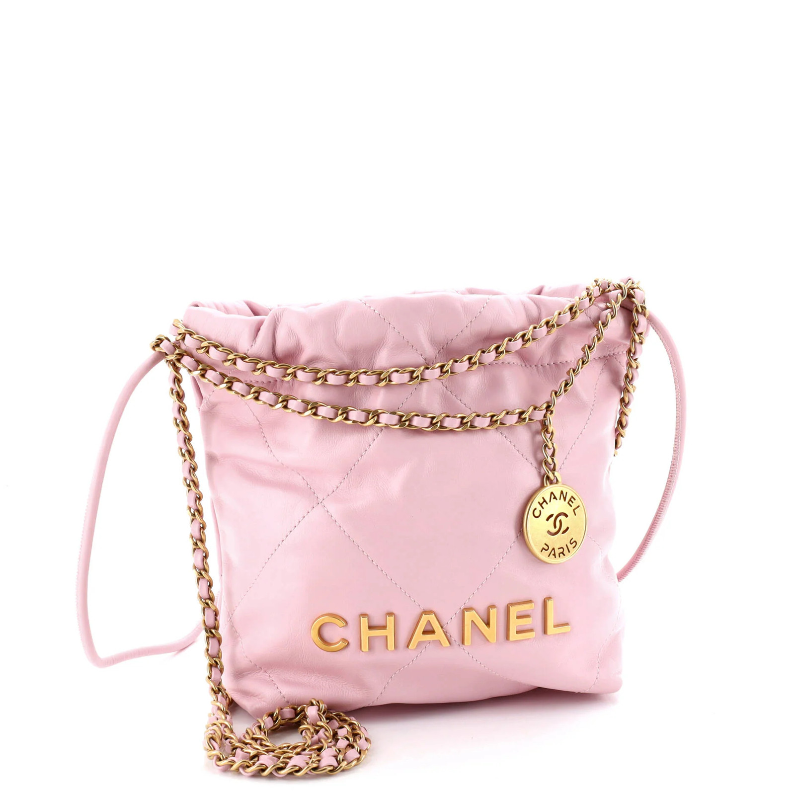Chanel 22 Chain Hobo Quilted Calfskin Mini