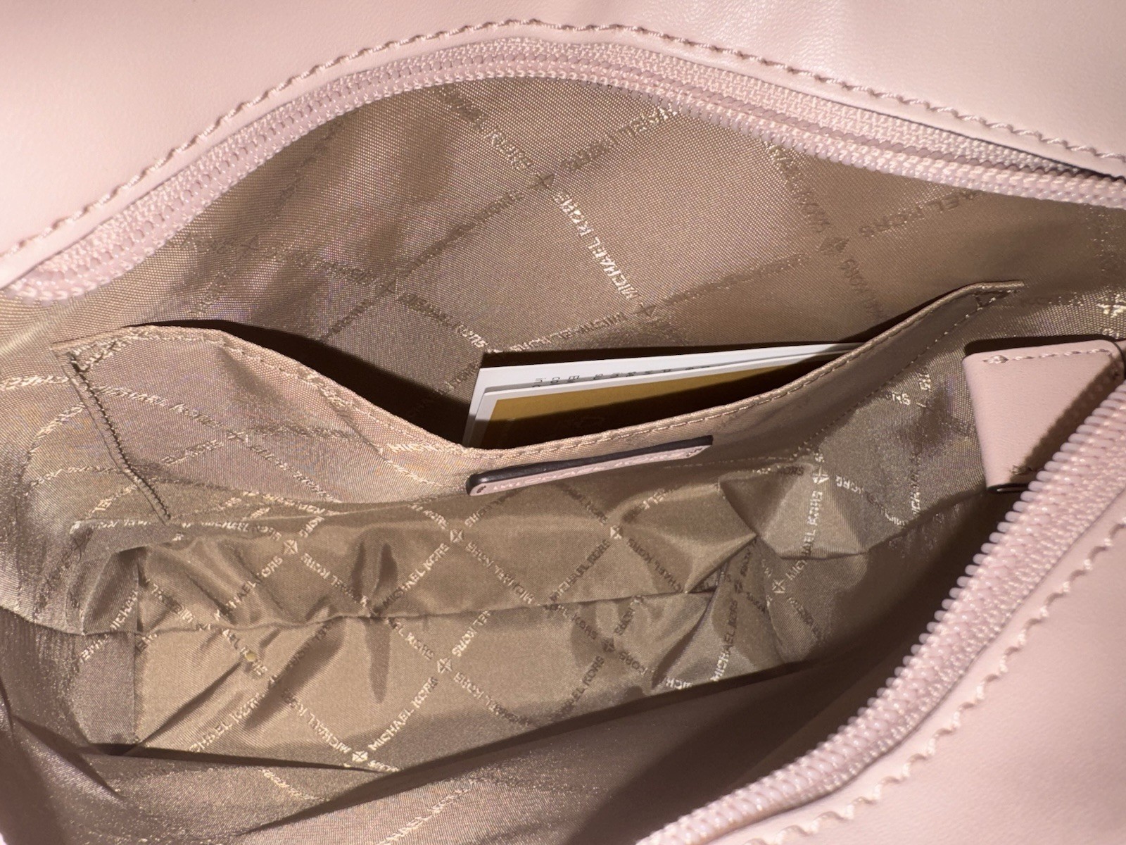 MICHAEL KORS JET SET TRAVEL SMALL ZIP CROSSBODY MESSENGER BAG MK BLUSH PINK LOGO