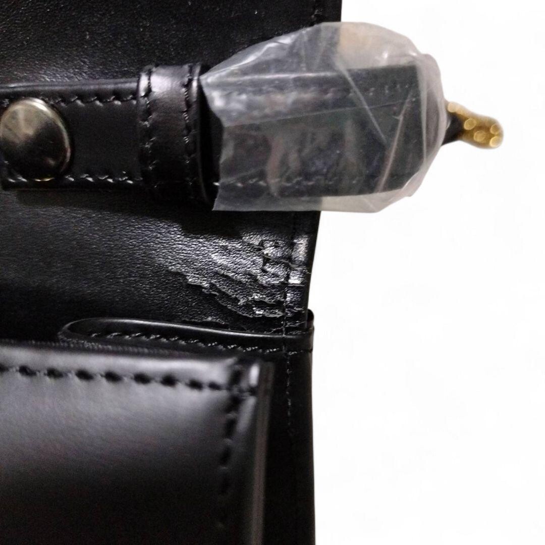 Roberta di Camerino Black Leather 2Way Chain Shoulder Bag Formal Top Handle