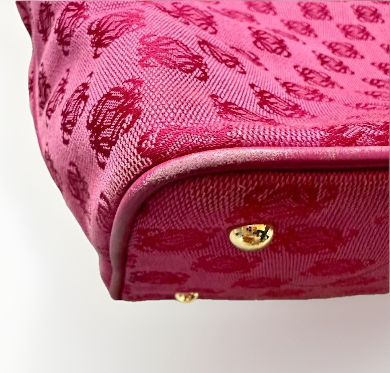 Loewe Pink Anagram Jacquard Canvas Tote Bag Logo Monogram Shoulder Bag