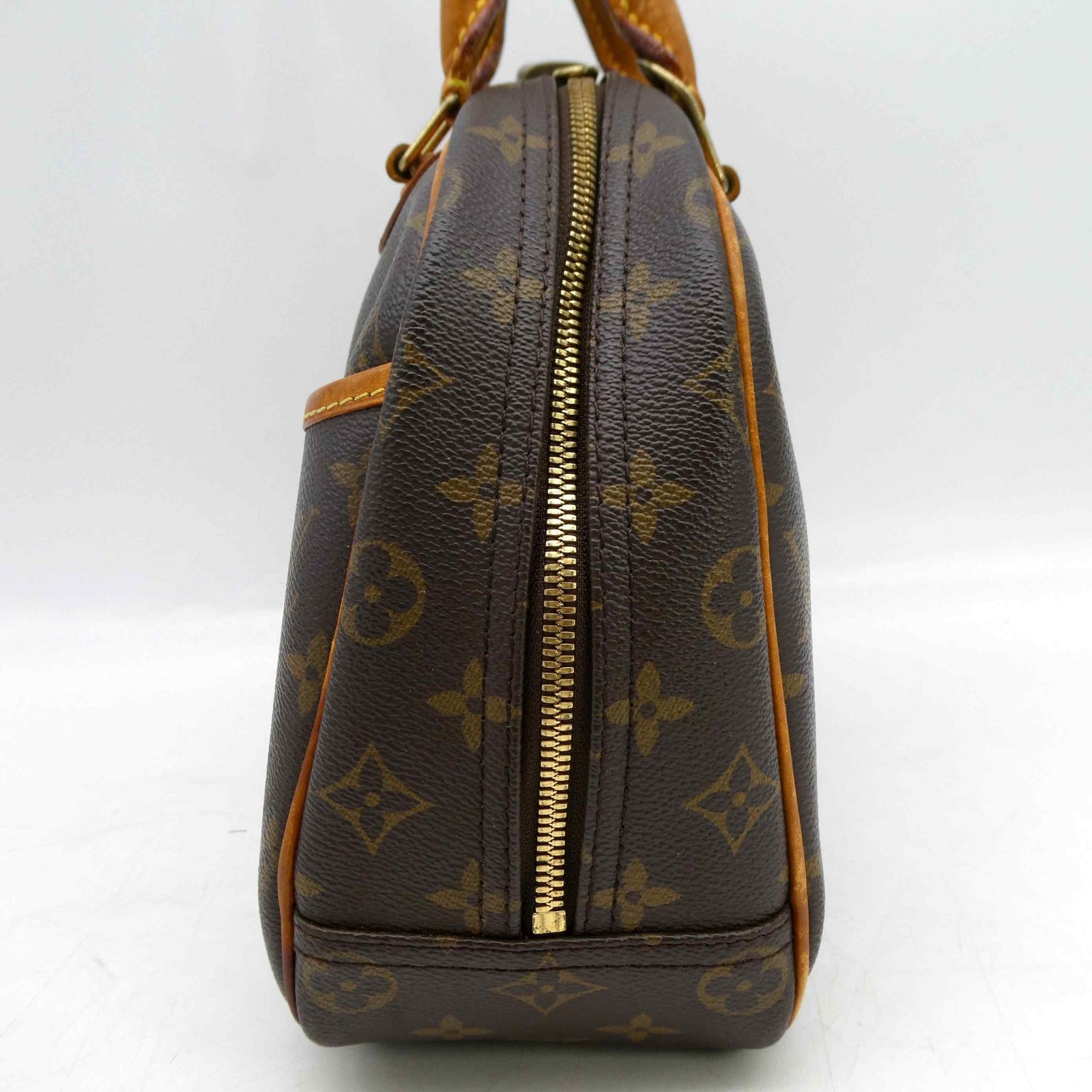 Louis Vuitton Trouville M42228 Monogram PVC Hand Travel Bag PVC w/Padlock 1127