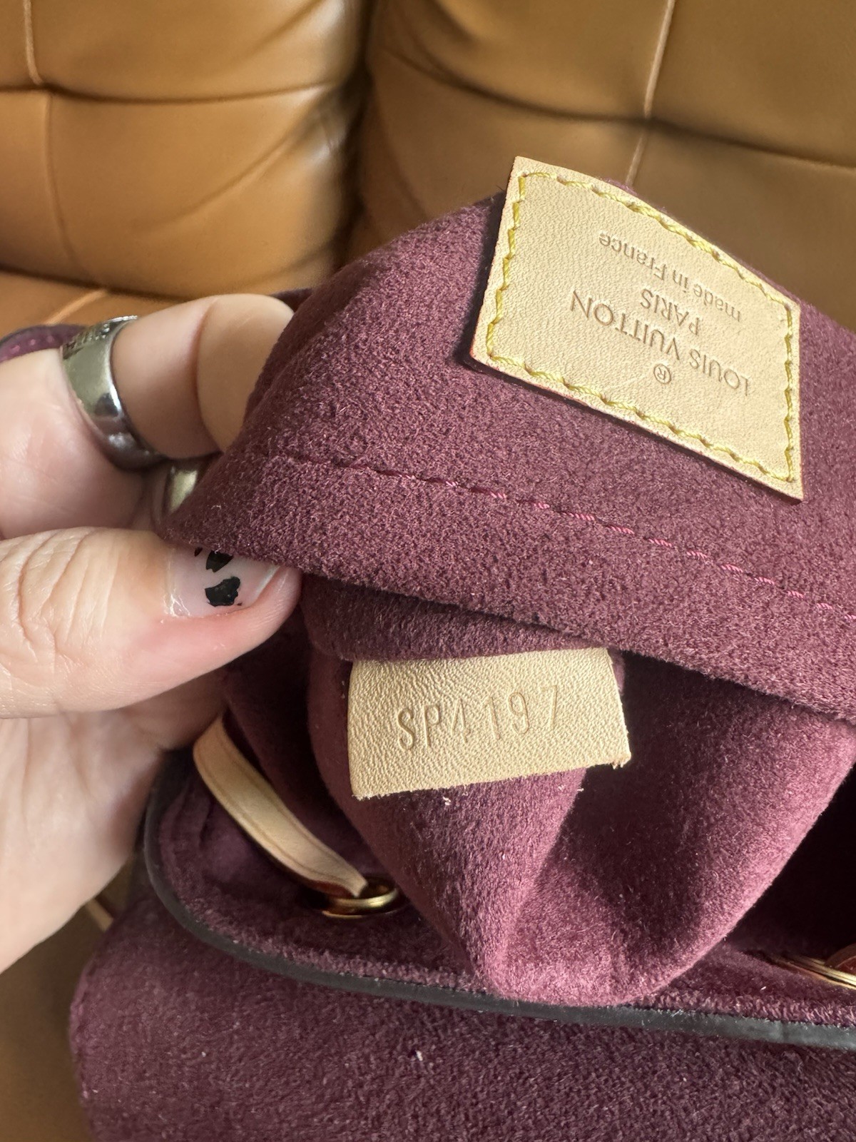 Louis Vuitton Monogram Drawstring Backpack Front Zip Pocket Gold Hardware