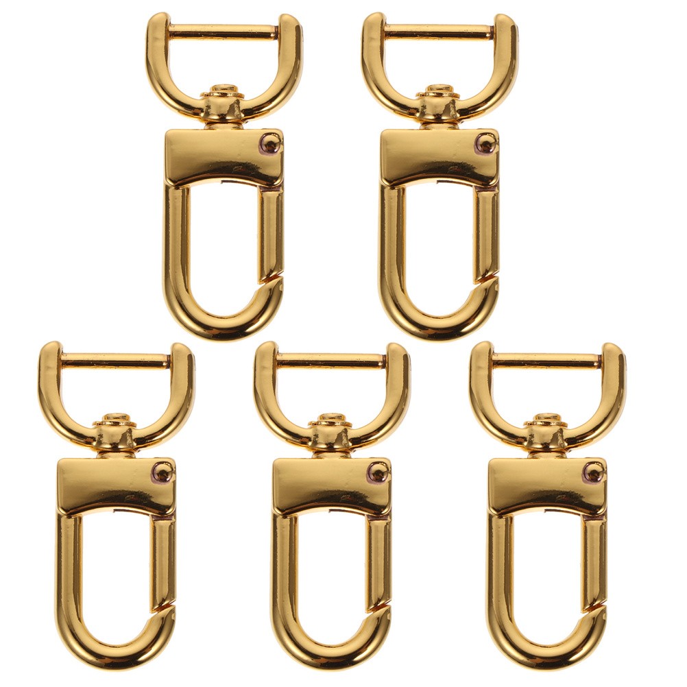 5pcs Detachable Snap Hook Swivel Clasp: Metal Lobster Claw Clips Clasp For