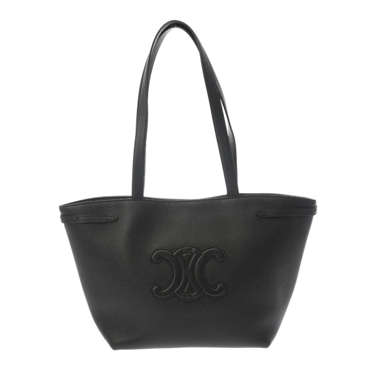 Celine Cabas 118233ENY.38NO Handbag Calfskin Black #WB1770