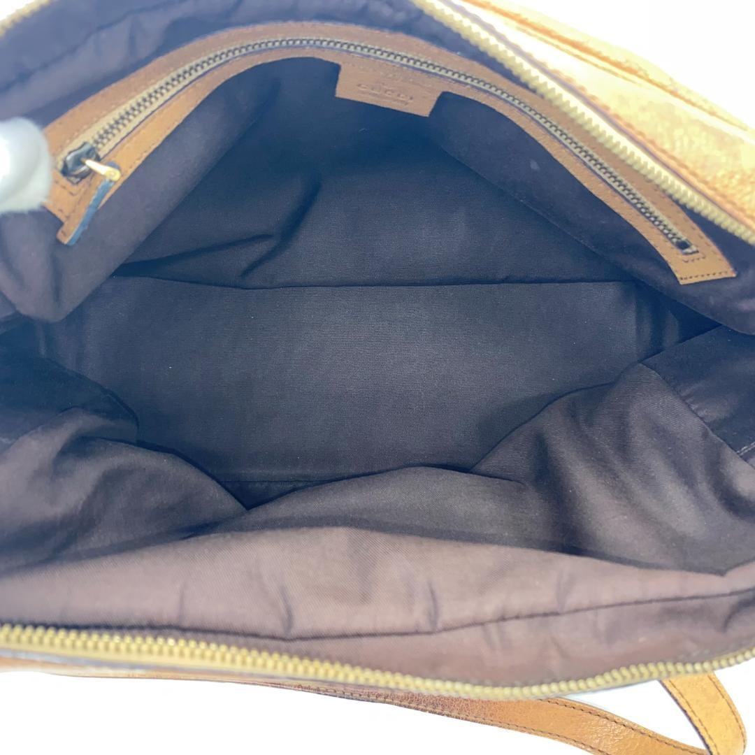 GUCCI Tote Bag with Interlocking G and Blondie in Brown Leather from Japan HJ