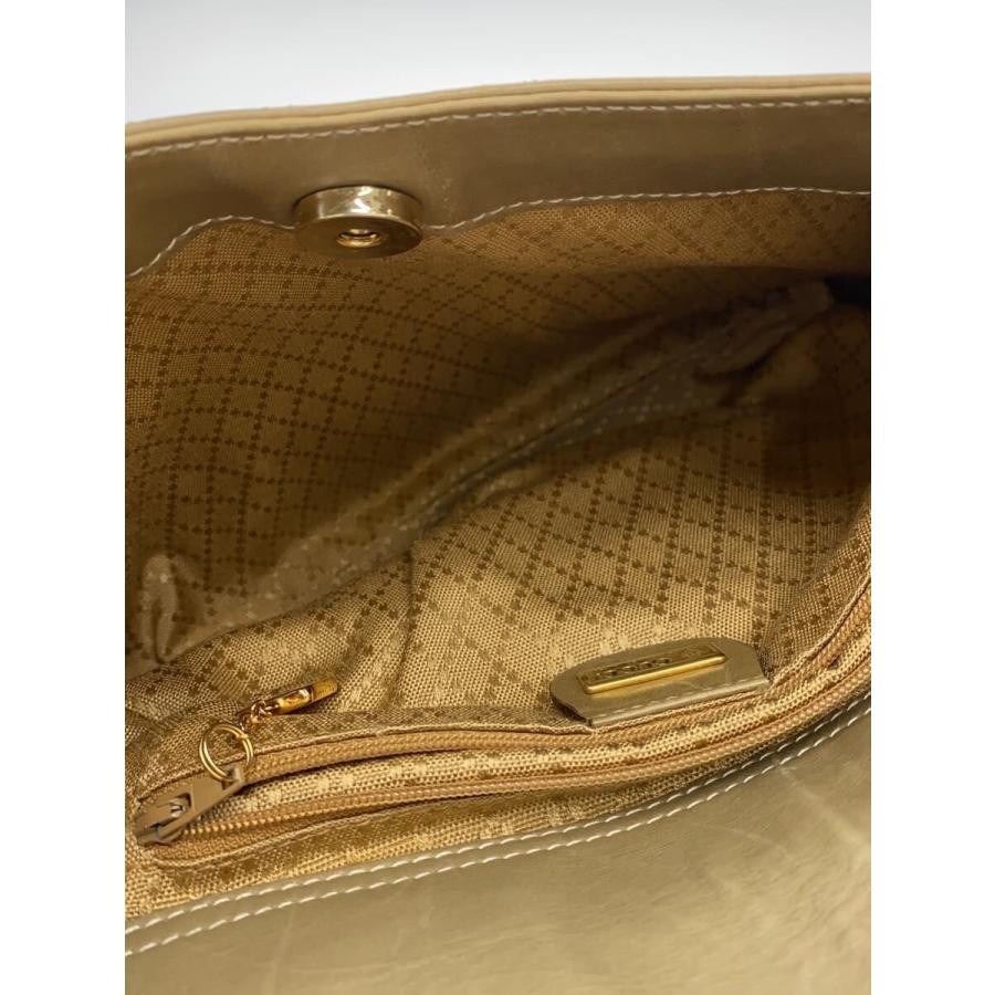 GUCCI Horsebit Shoulder bag Leather Beige Vintage Authentic From Japan