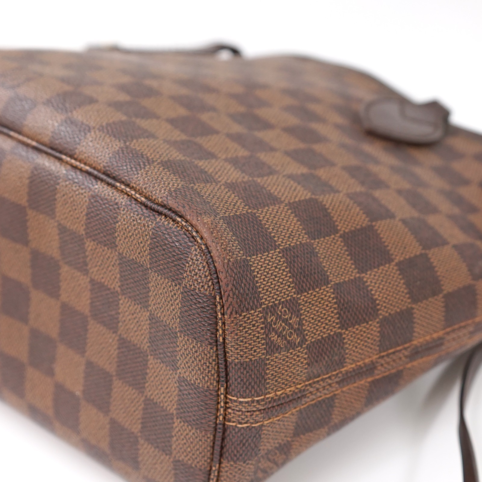 LOUIS VUITTON Neverfull PM Shoulder Tote Bag Damier Leather Brown N51109 VI0131