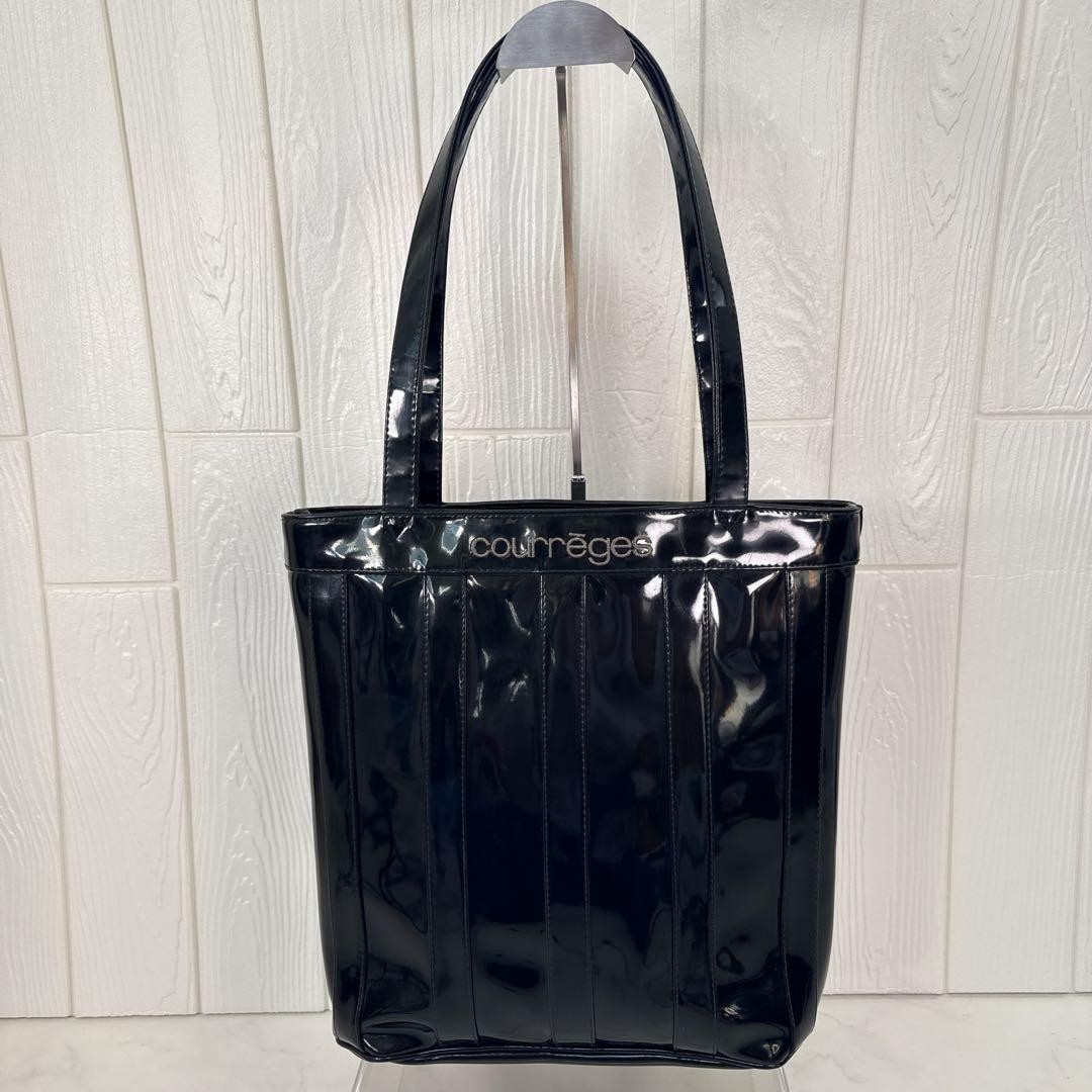 Courreges Tote Bag Black 12.9 inches