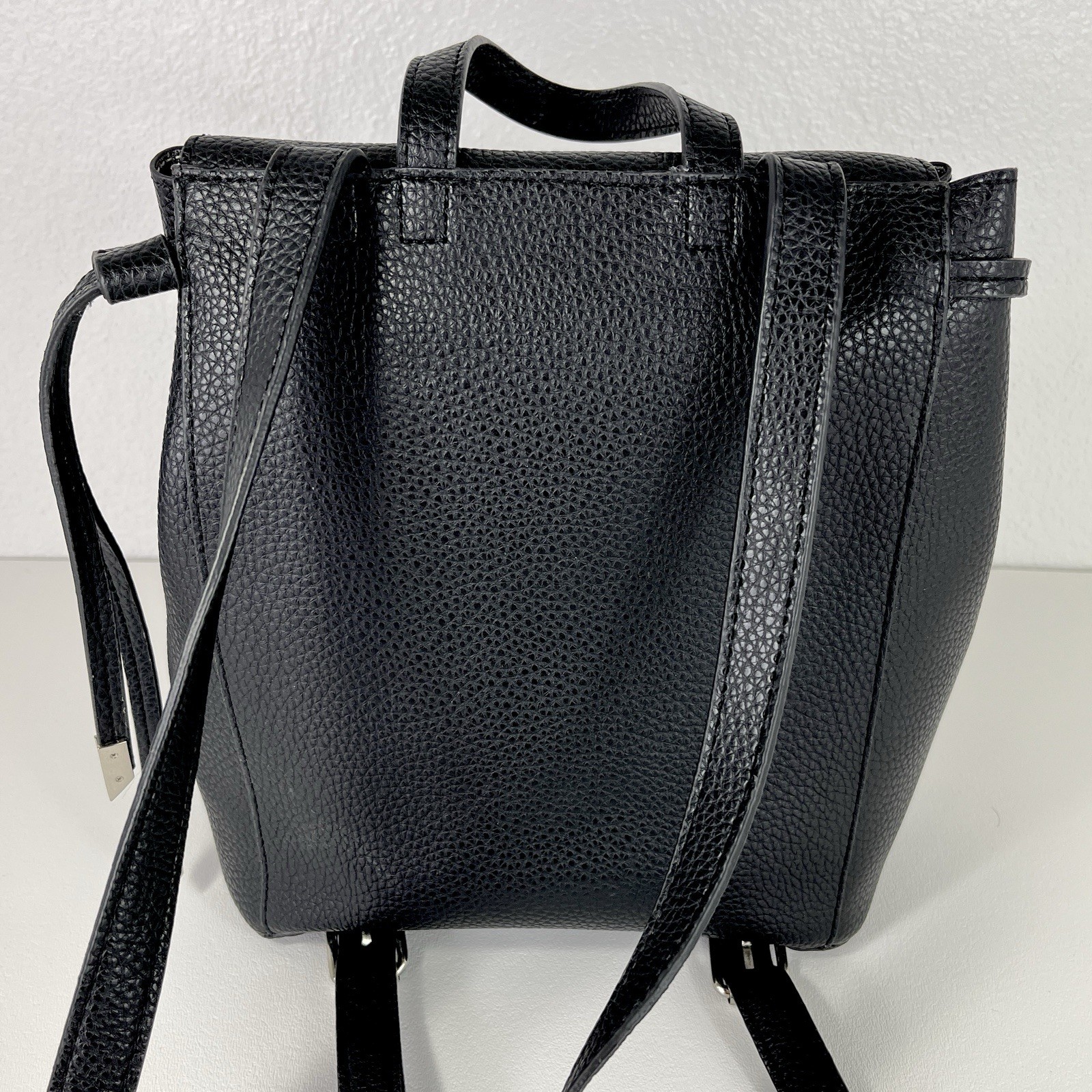 Steve Madden Pebbled Leather Black Backpack