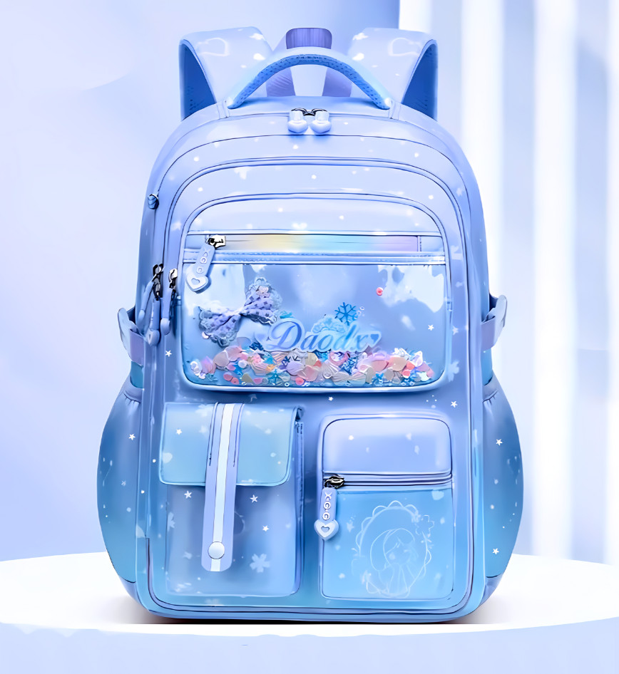 Trendy Gradient Galaxy Large Backpack Ombre Middle High School Girls School Bag