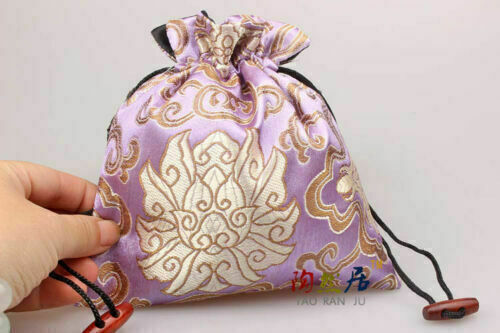 Wholesale10Pcs Chinese Silk Satin Drawstring Candy Gift Pouchs Bags Jewelry Bags