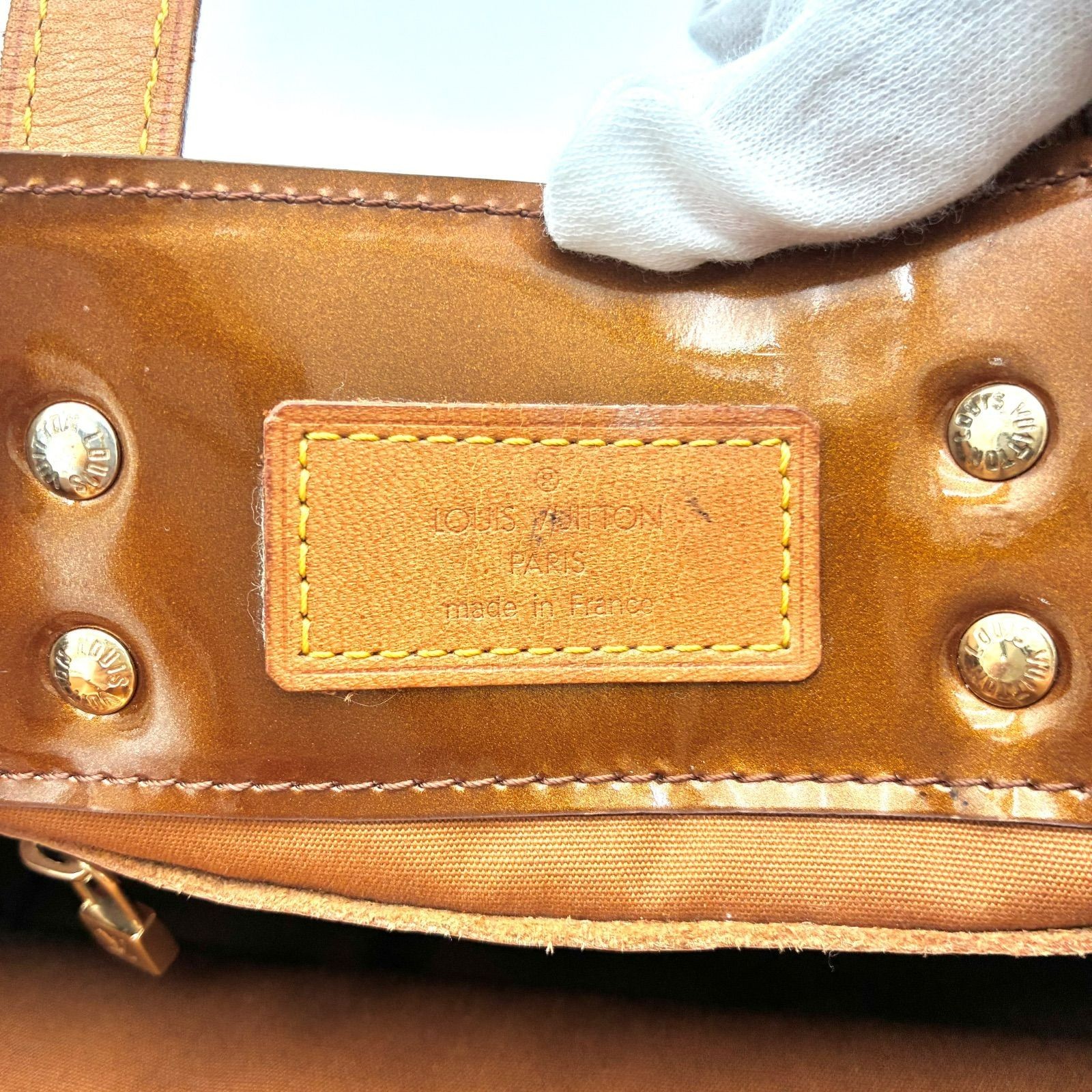 Auth LOUIS VUITTON Reade PM Vernis Hand Bag M91122 2Y6144