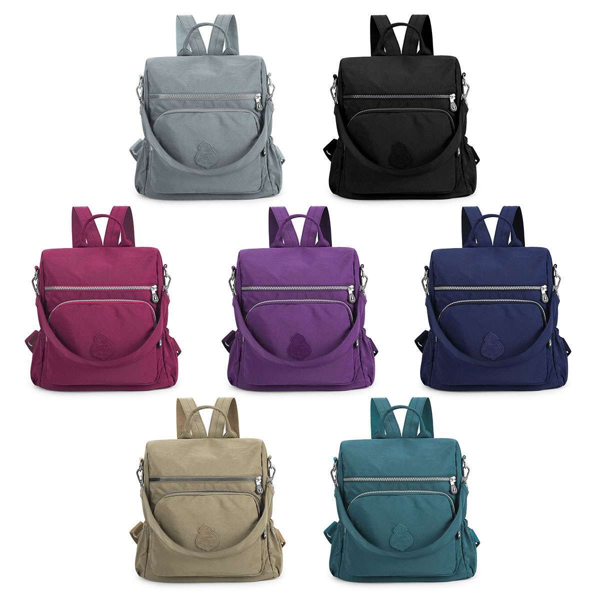 Waterproof Backpack Women Purse Nylon Shoulder Rucksack Small School Travel Bag