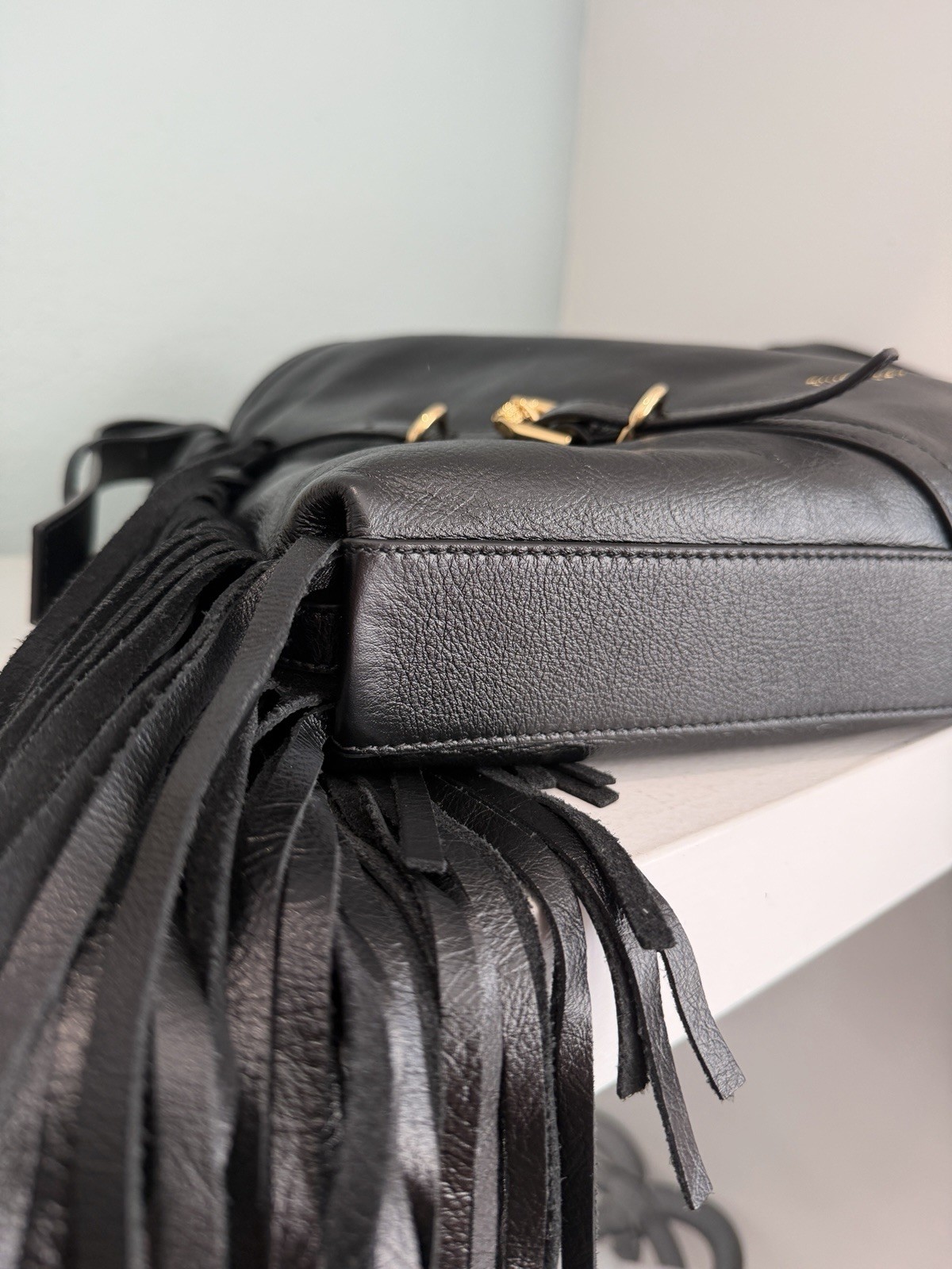 Givenchy Medium Voyou Fringe Leather Hobo Bag NEW Black Gold $3100