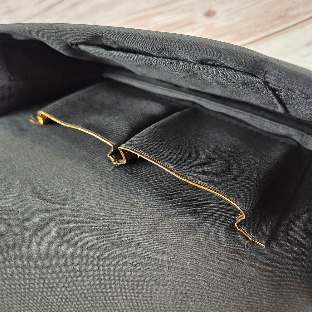 Black velvet clutch zardozi embroidery wirework beaded Indian vintage