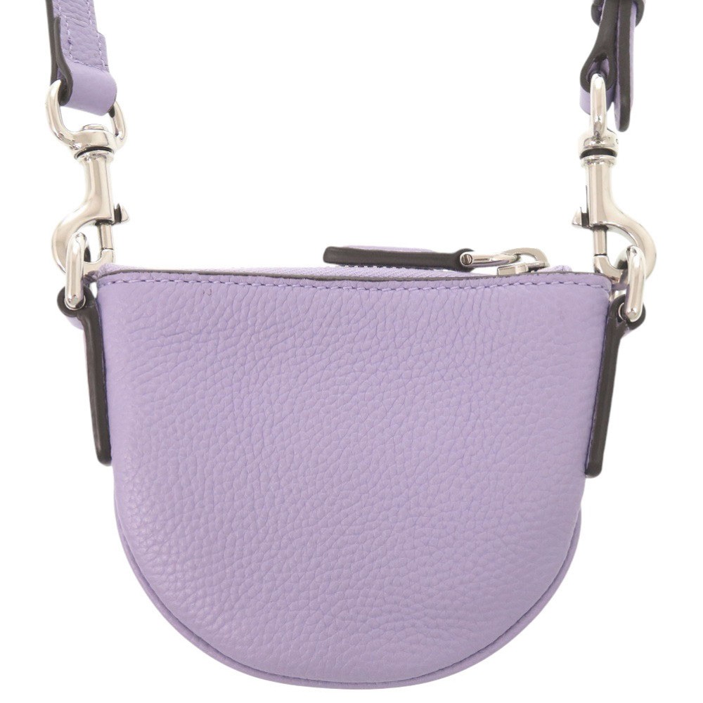 AUTHENTIC GUCCI 821831 Logo Micro Mini Shoulder Bag purple Leather