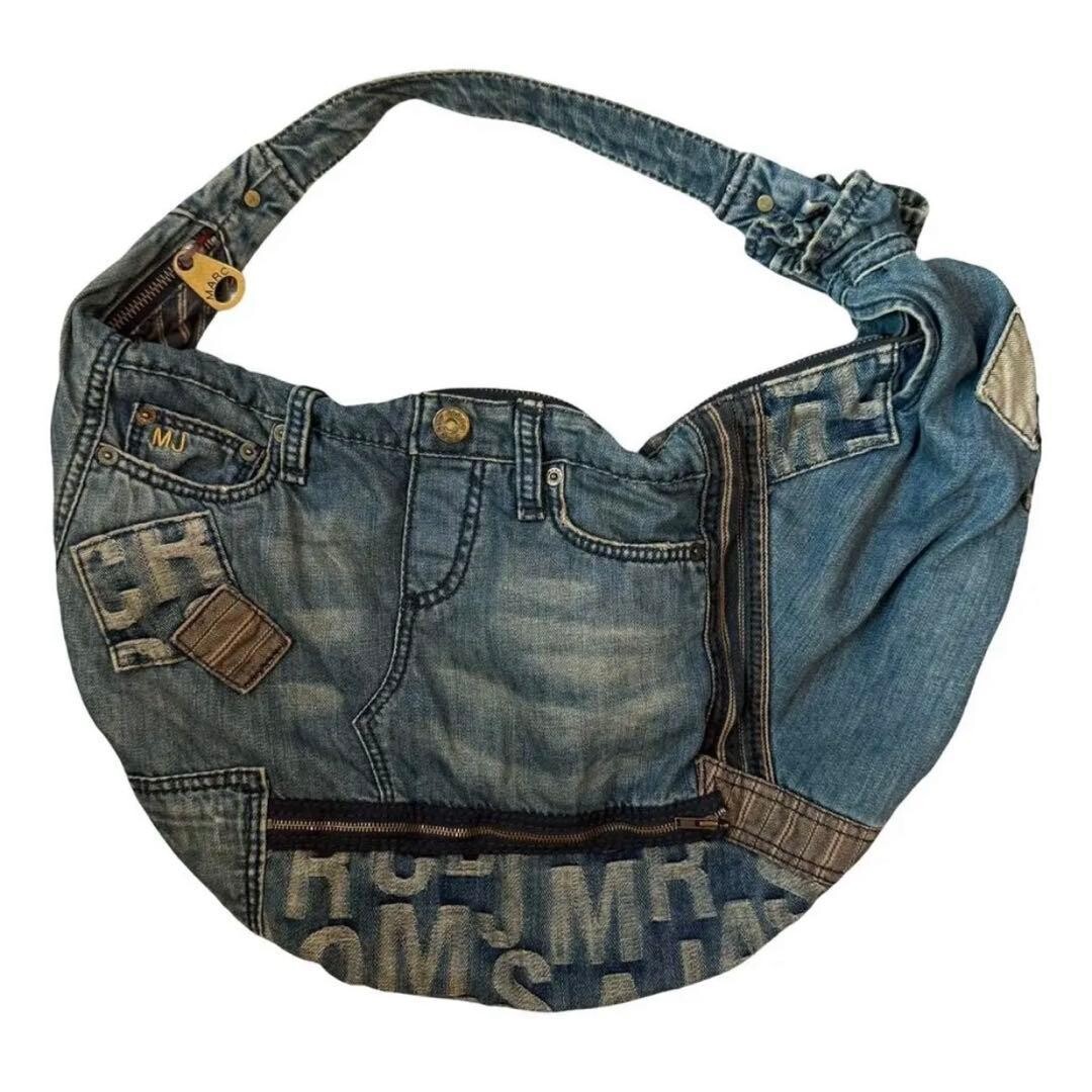 Marc Jacobs Denim Patchwork Shoulder Messenger Bag Y2K Indigo Auth From JAPAN