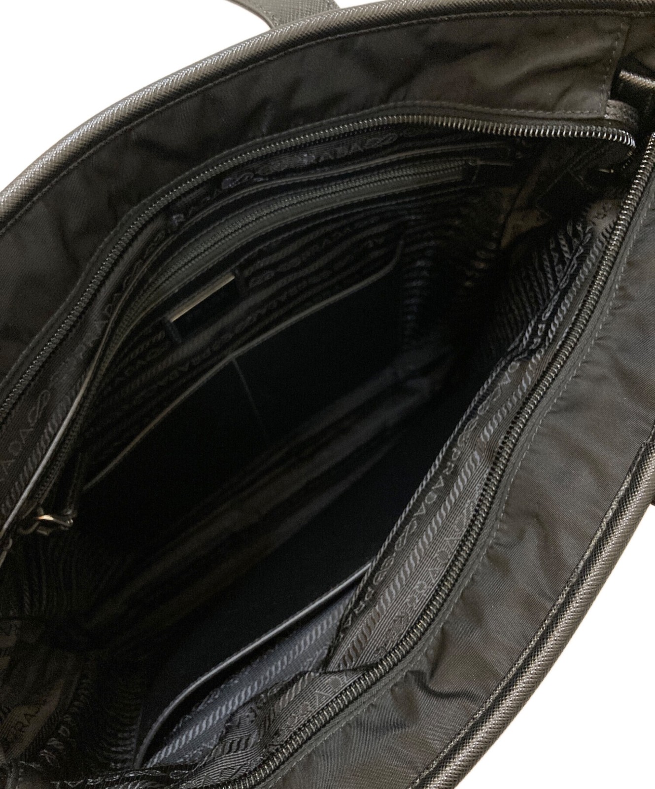 Prada 2-Way 2VG033 Nylon Black Tote Bag #TFB1503