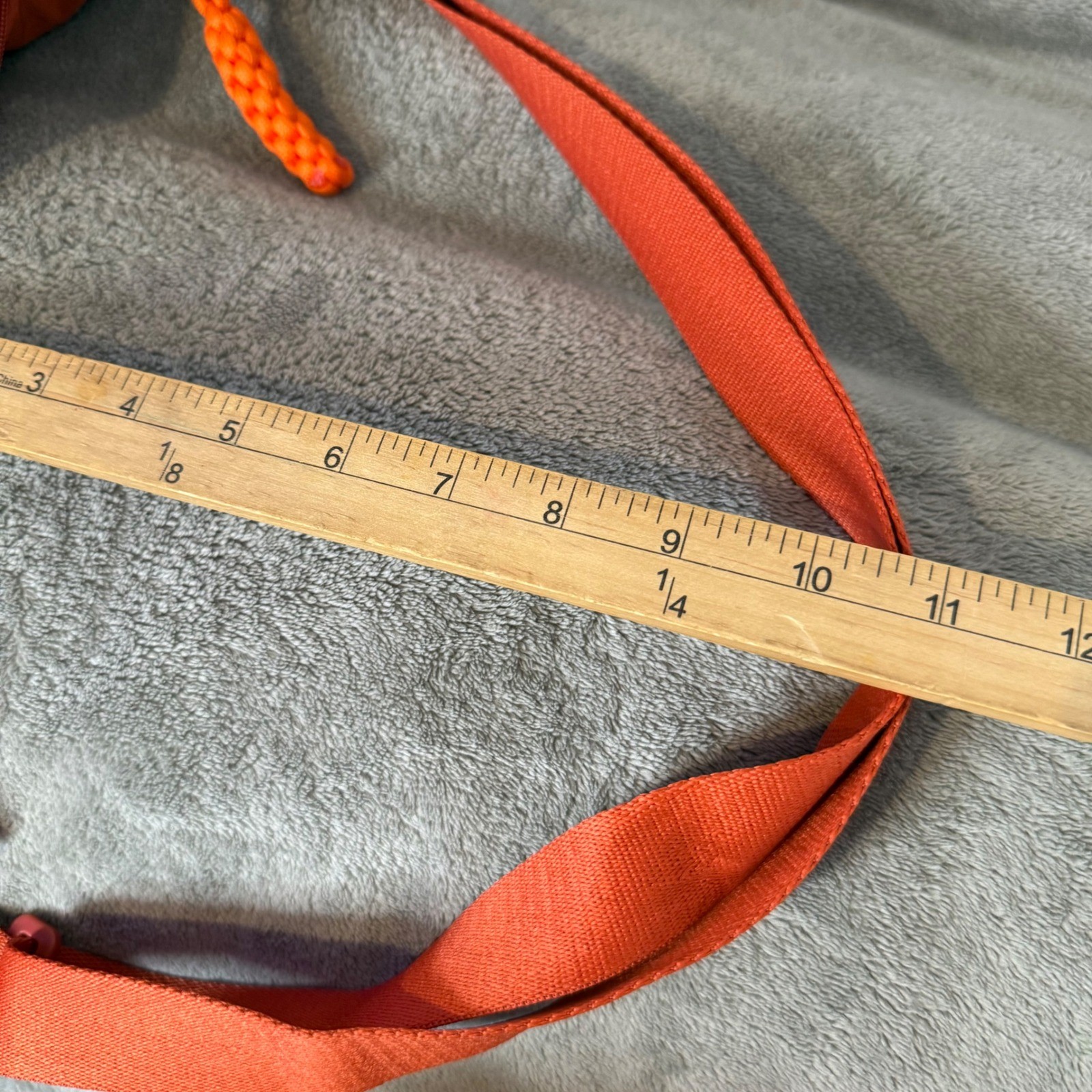 Nylon Crescent Crossbody Bag Orange Utility Paracord Zipper Travel Hiking