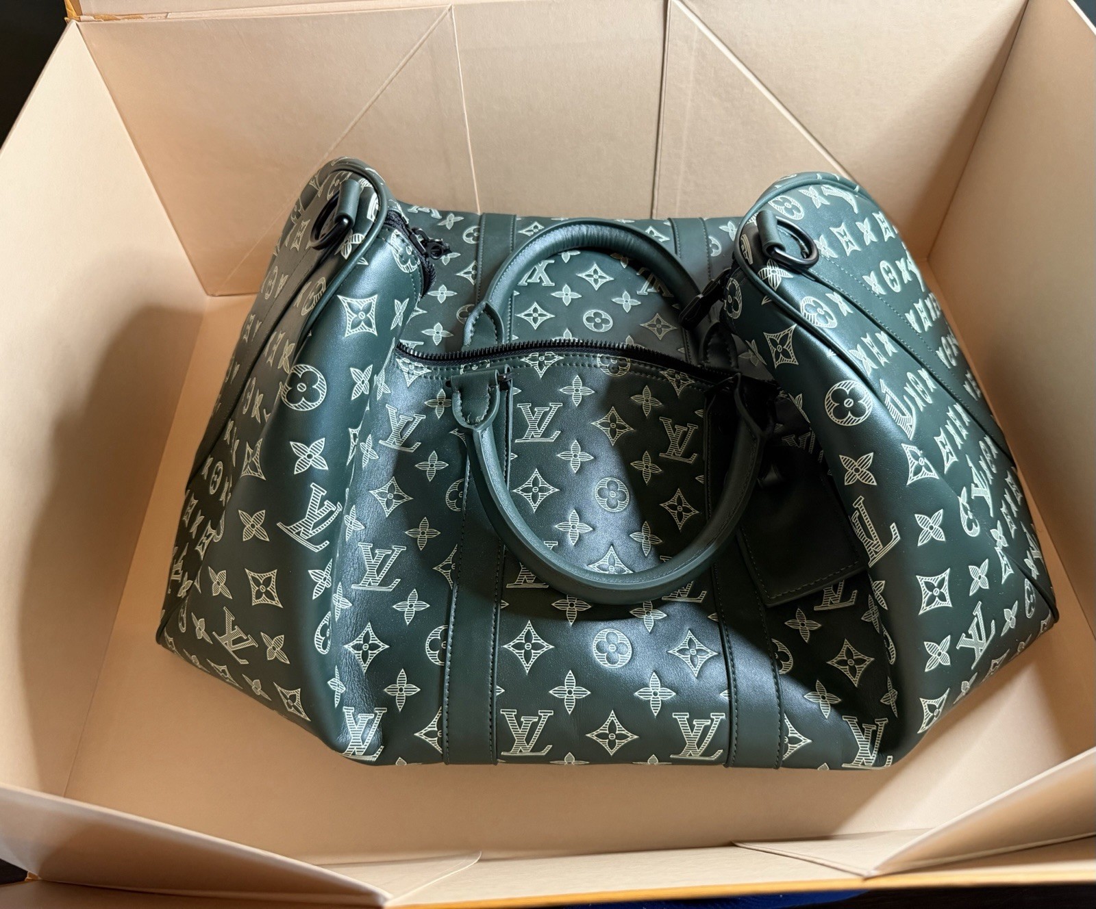 Louis Vuitton keepall bandouliere 50 forest green Duffle Bag