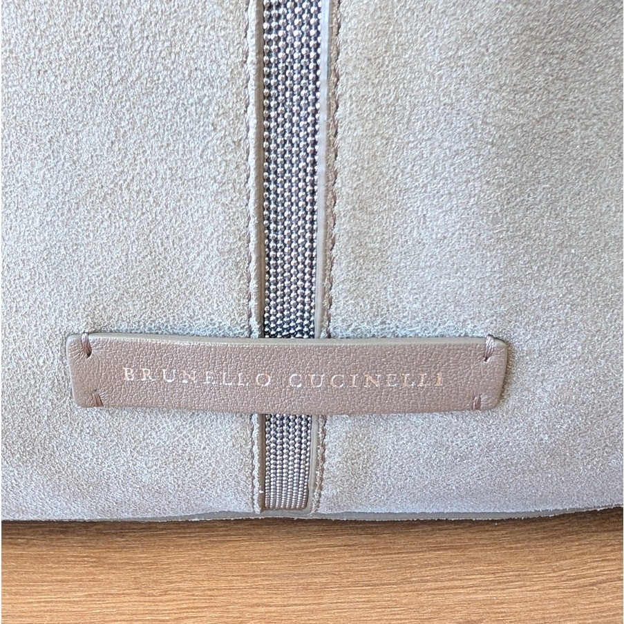 Brunello Cucinelli Monili Buffered Leather Hobo Shoulder Bag