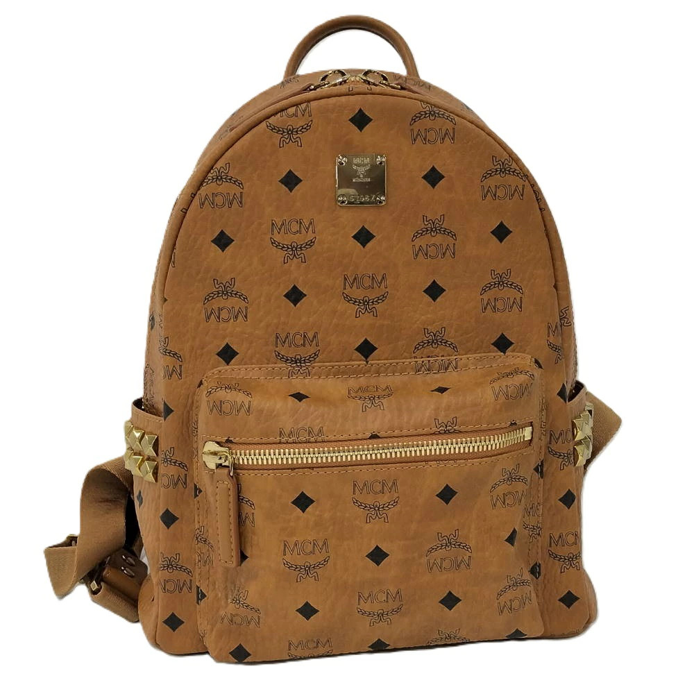 MCM Backpack Leather Brown W25 × H32 × D12 (cm) Strap Length Max. 86 (cm)