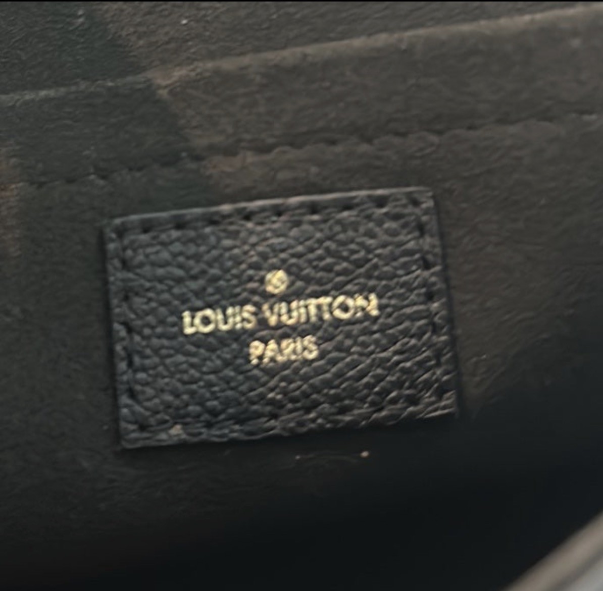 Authentic Louis Vuitton Vavin PM Empreinte Chain Shoulder Bag Black Gold