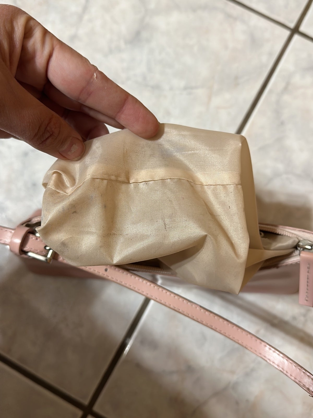Pale pink Faux Leather No Name Brand Y2k purse Barbie