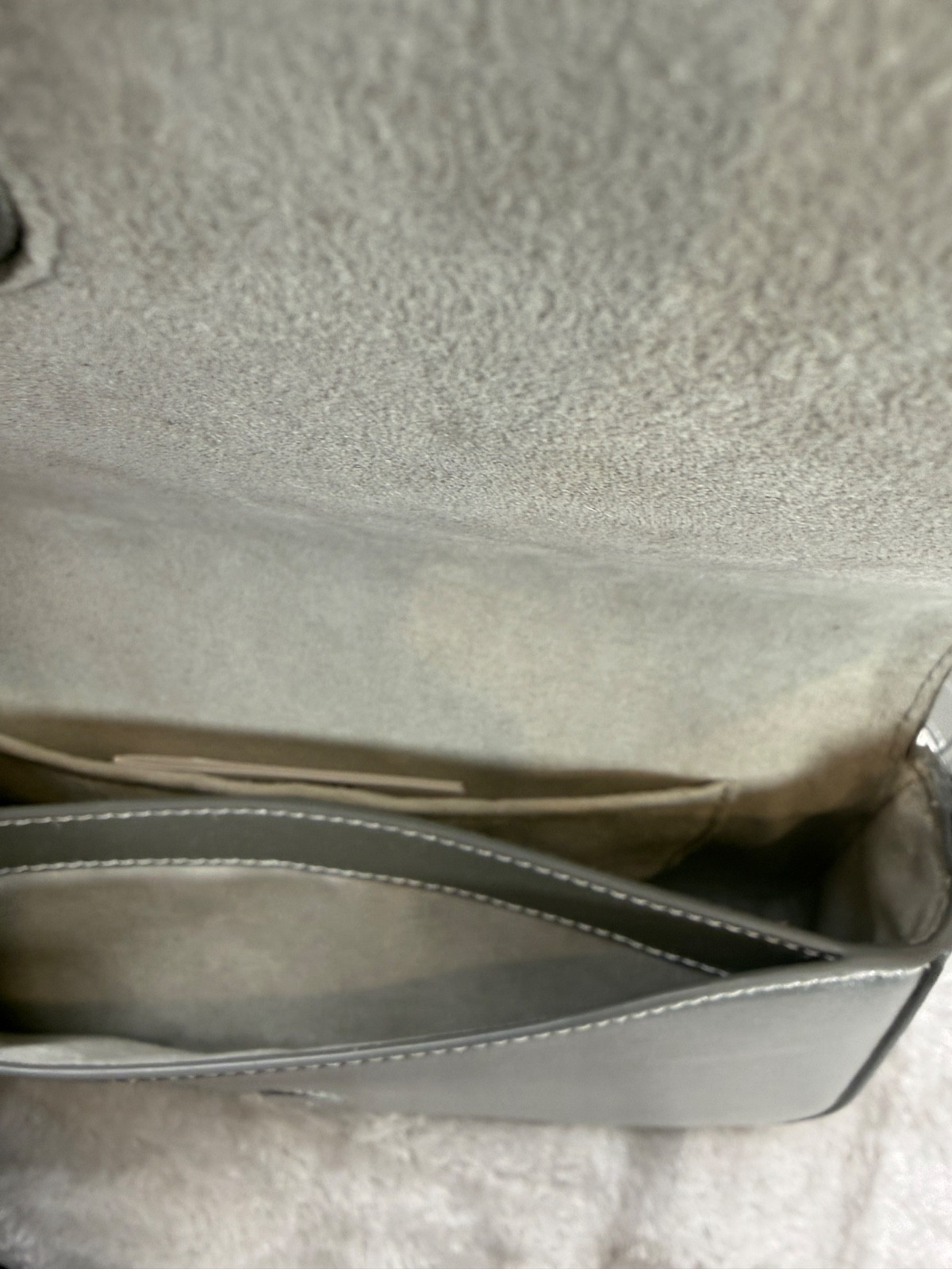 Coach Andrea Metallic Silver Smooth Leather Small Shoulder Bag CW023 NWOT