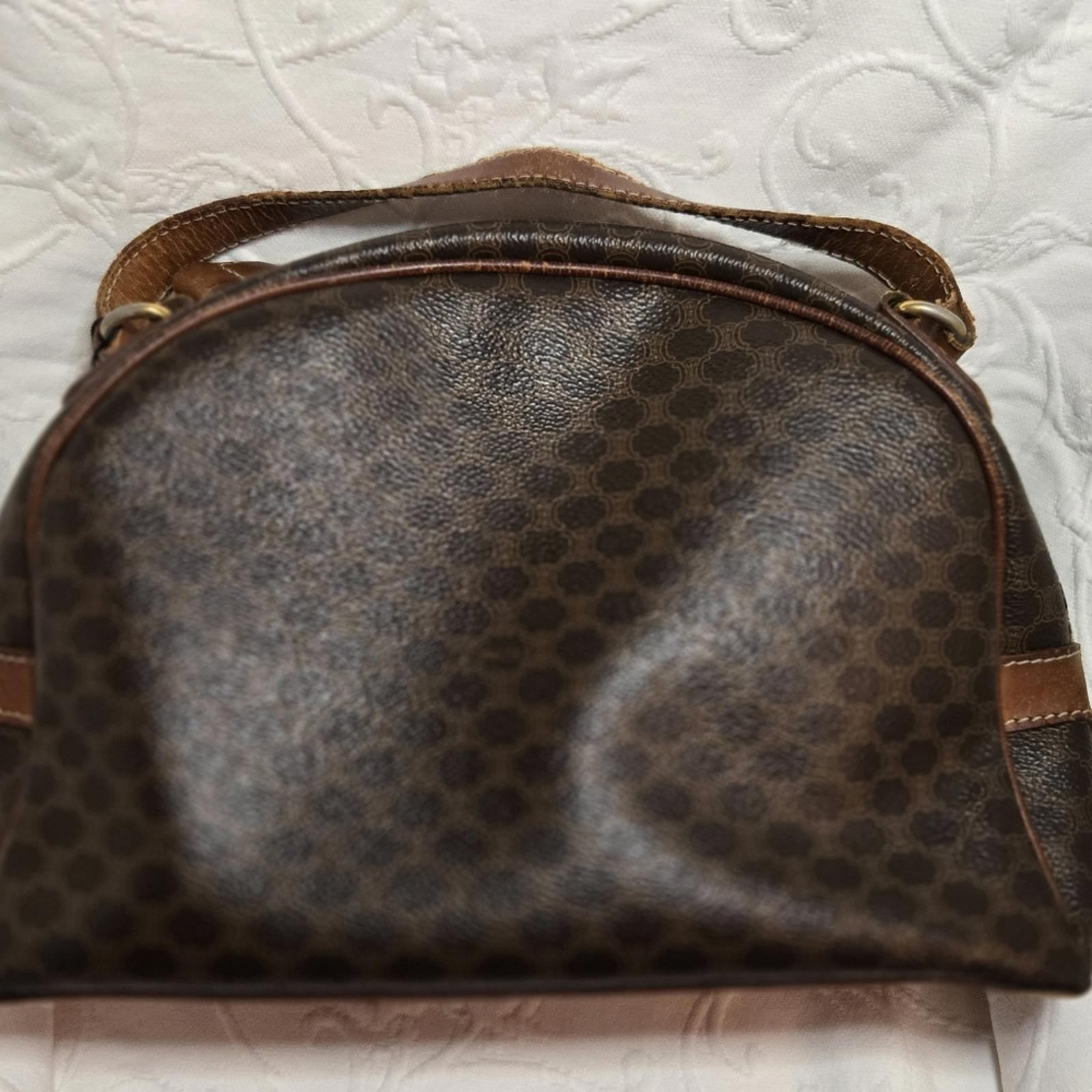 Vintage Celine Macadam Boston Bag w-COA