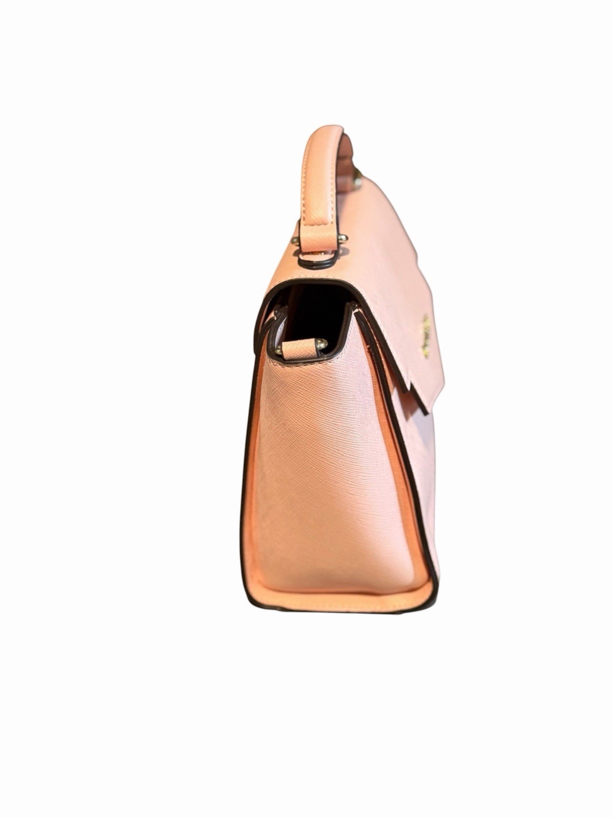 Samantha Vega Light Pink Satchel Crossbody With Gold Tone Hardware 2