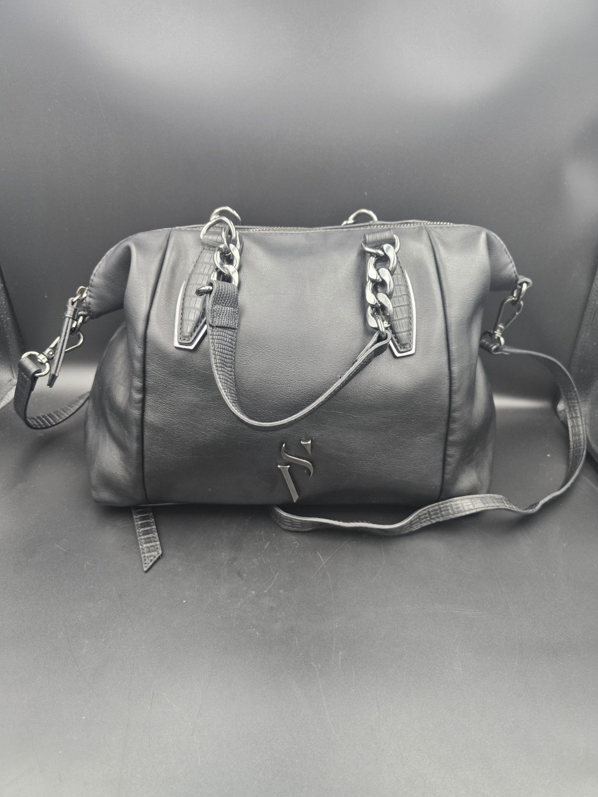 Vera Wang Contemporary Graham Soft Satchel Pearl Gray