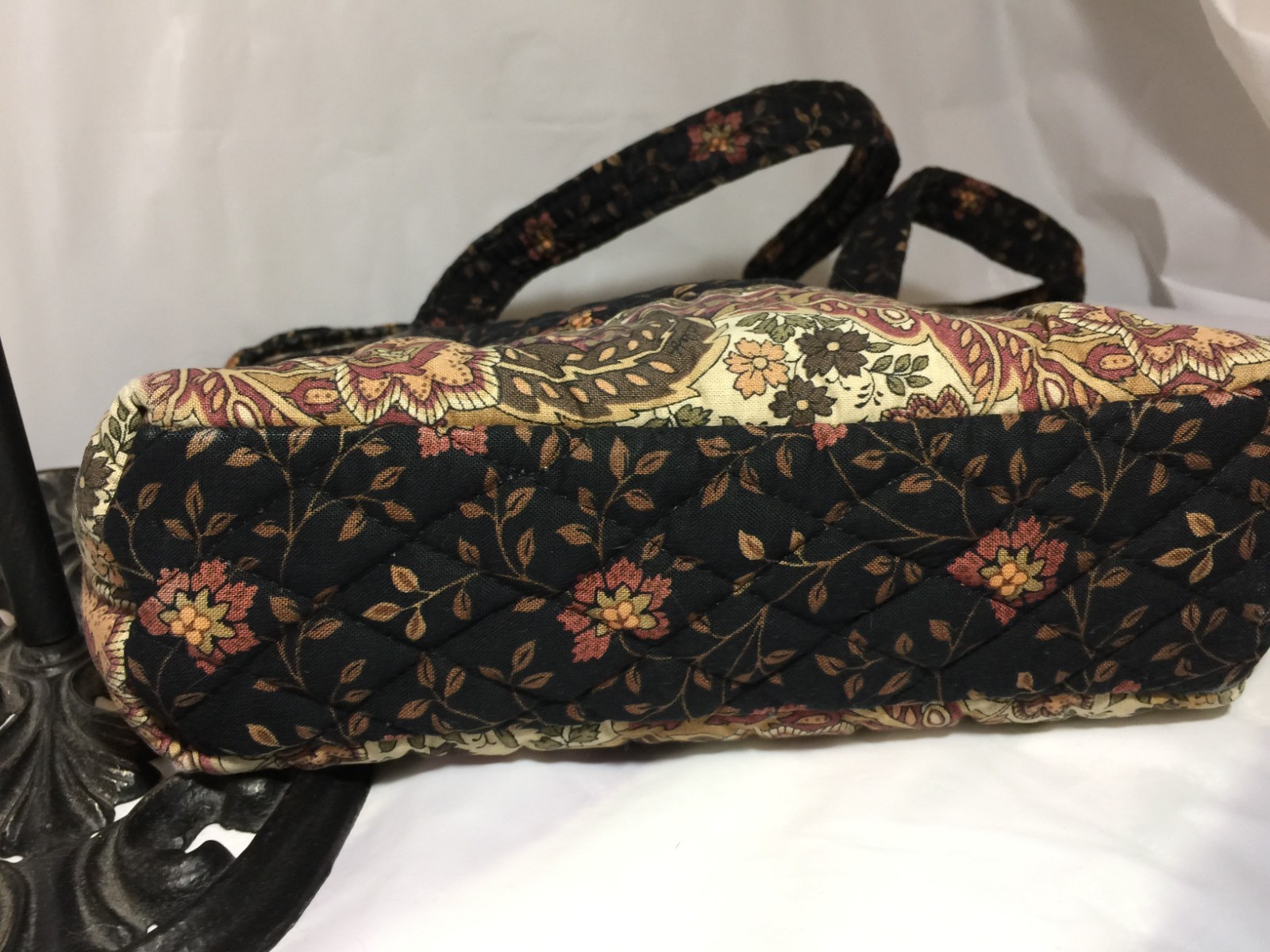 Excellent 1999 Vintage Vera Bradley Black Walnut Small Tote Purse