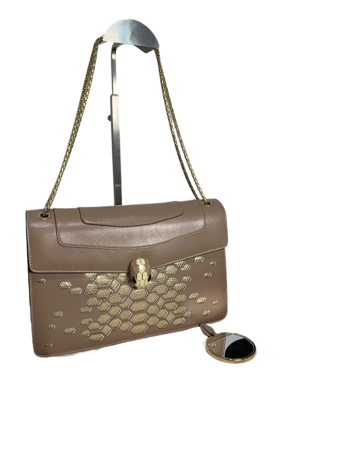Authentic Bvlgari Serpenti Forever Calfskin with Metal Scales Shoulder Bag eBay