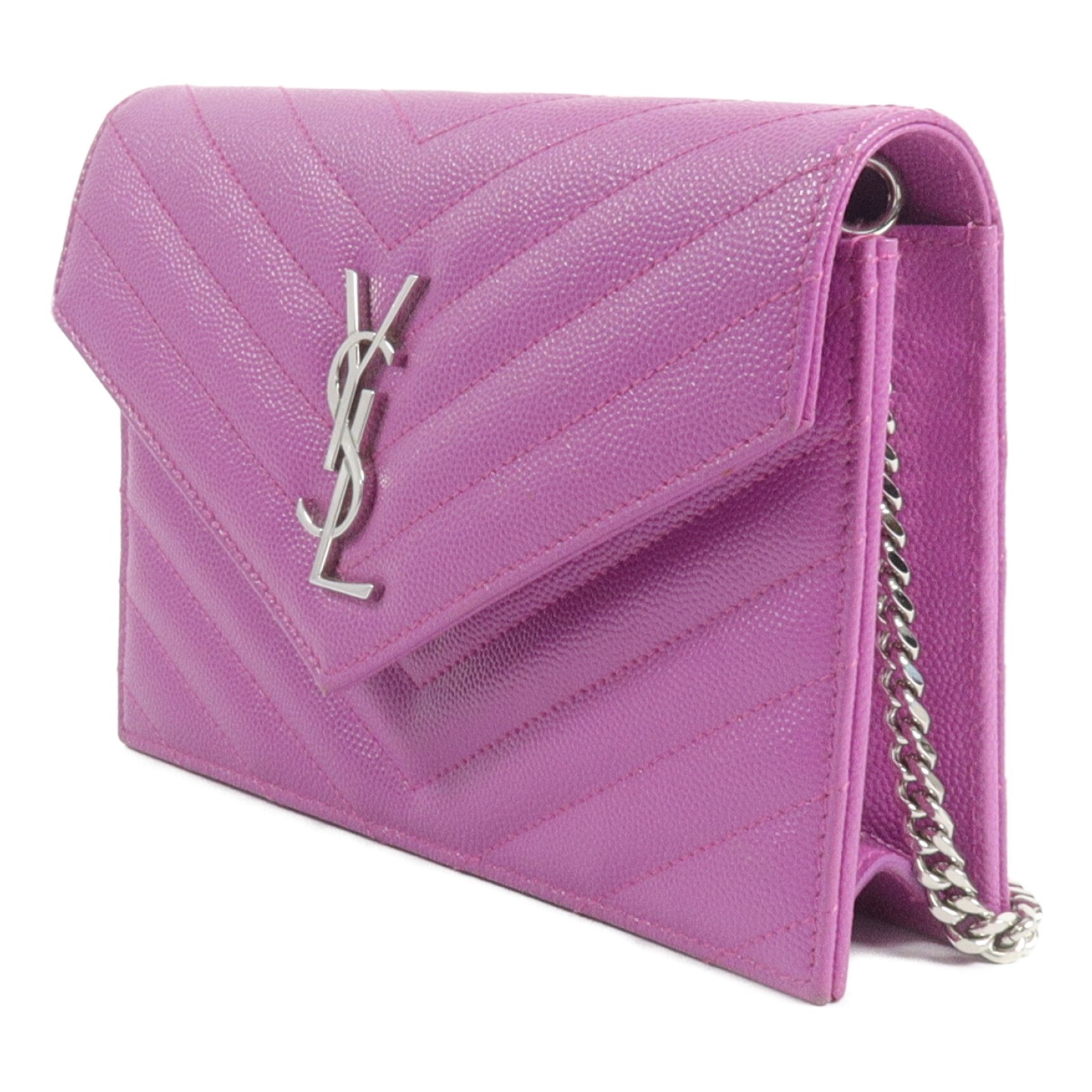 SAINT LAURENT YSL SHW Cassandra Envelope Chain Wallet Bag GNC393953 Calfskin