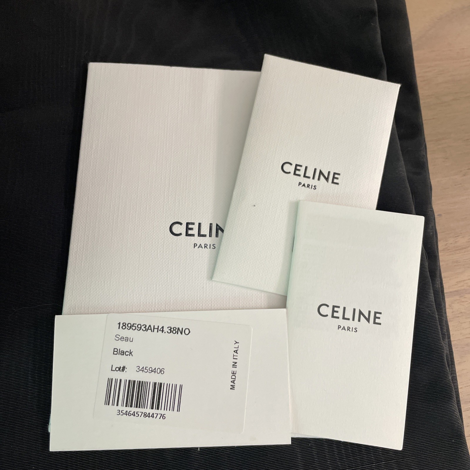 Celine Sangle Bucket Bag In Soft Grained Calfskin Black