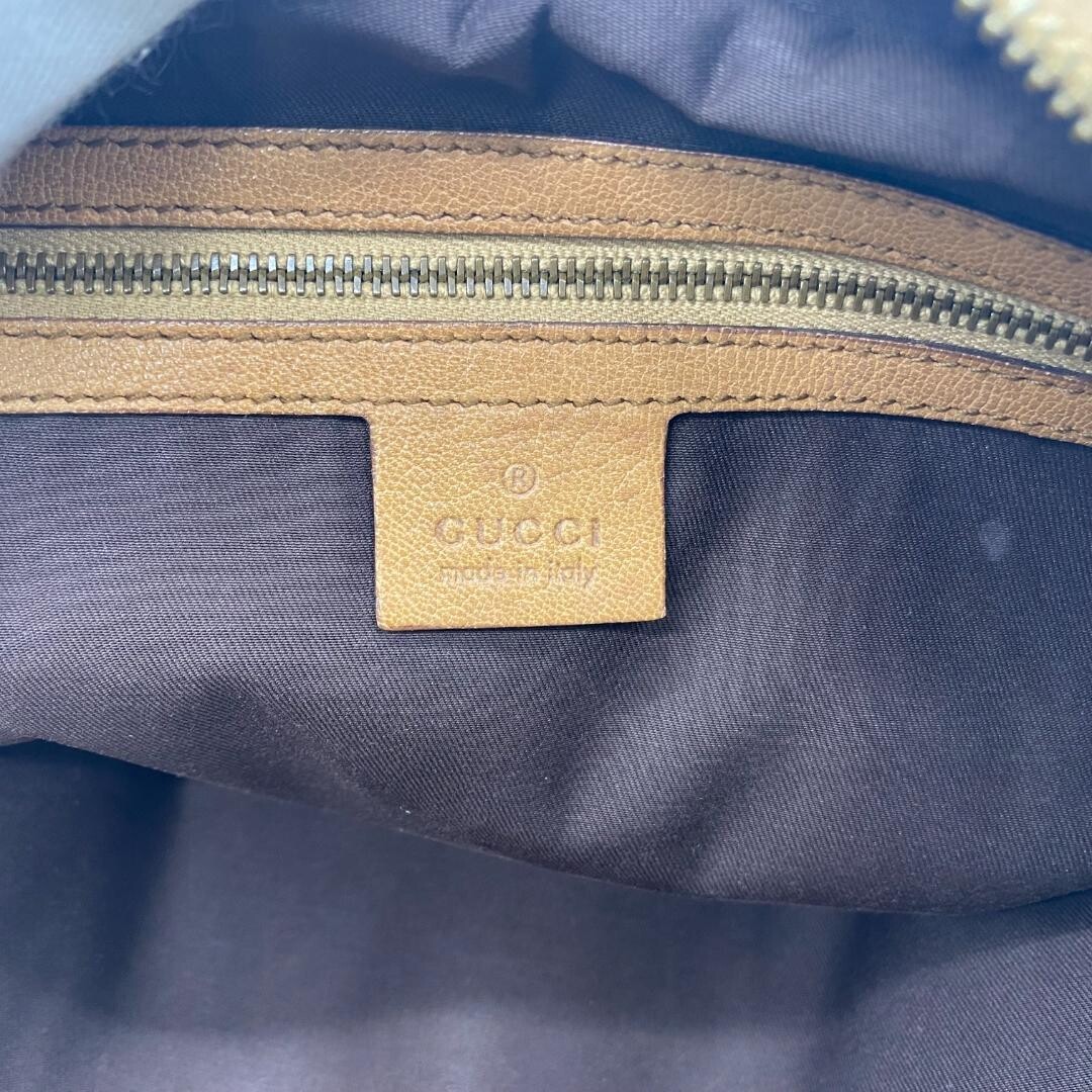 Gucci Blondie Brown Leather Tote Bag Interlocking G Gold Hardware Women