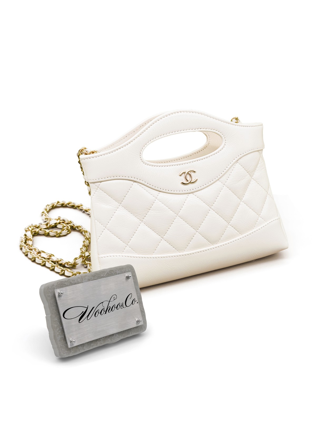 CHANEL Long Horizontal Version Nano Shoulder Crossbody Bag Women’s 8×1.3×6.6 in