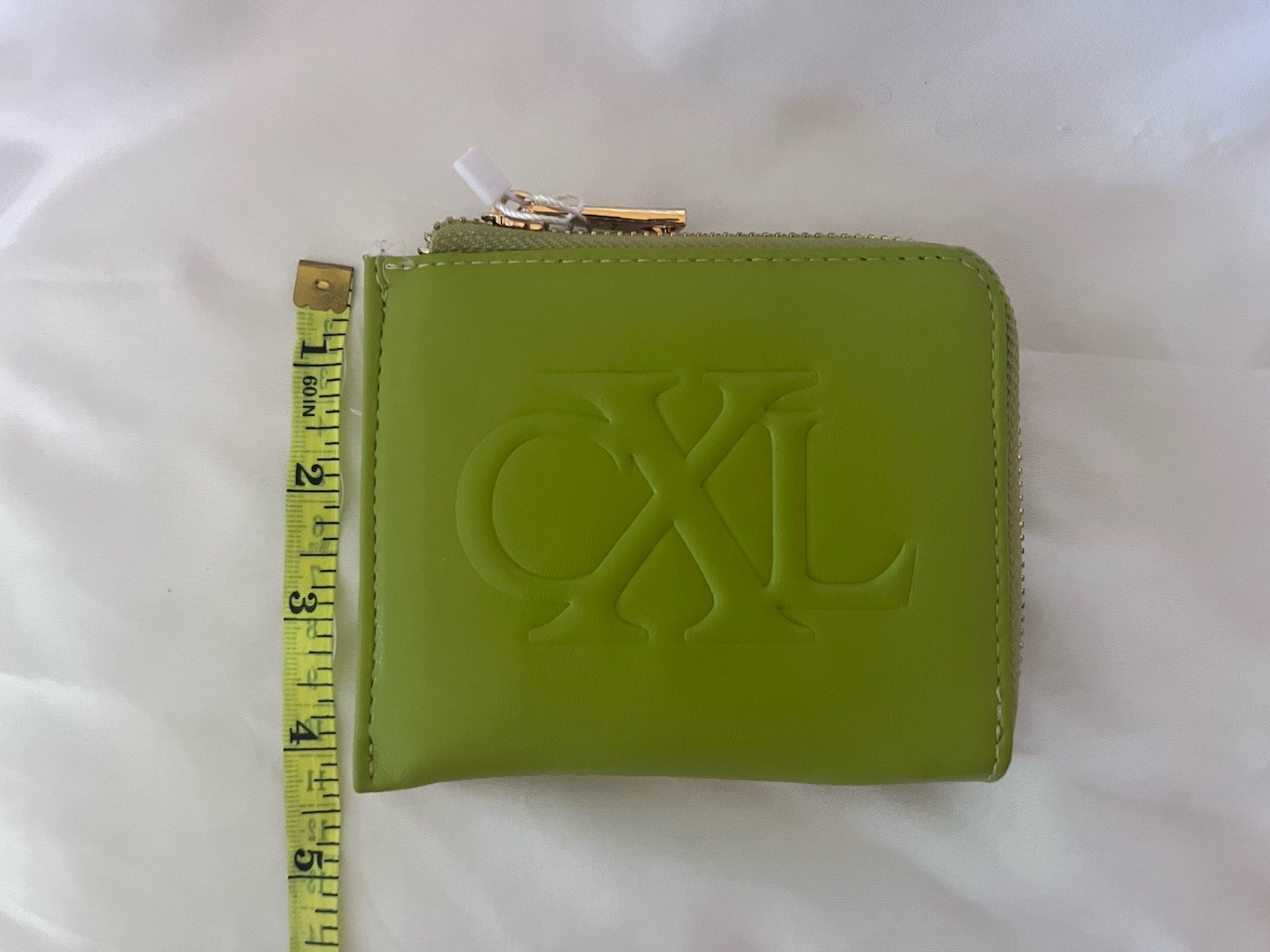 CXL by Christian Lacroix Viere Python Smooth Zip Around Wallet Lime Green