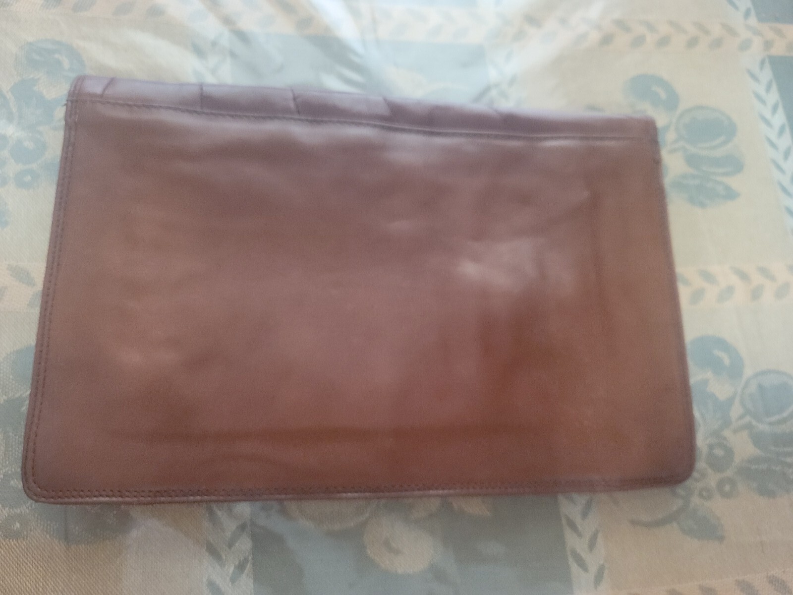 JORDAN MARSH VTG 80s Large Leather Clutch Bag Made in Italy-see descriptions