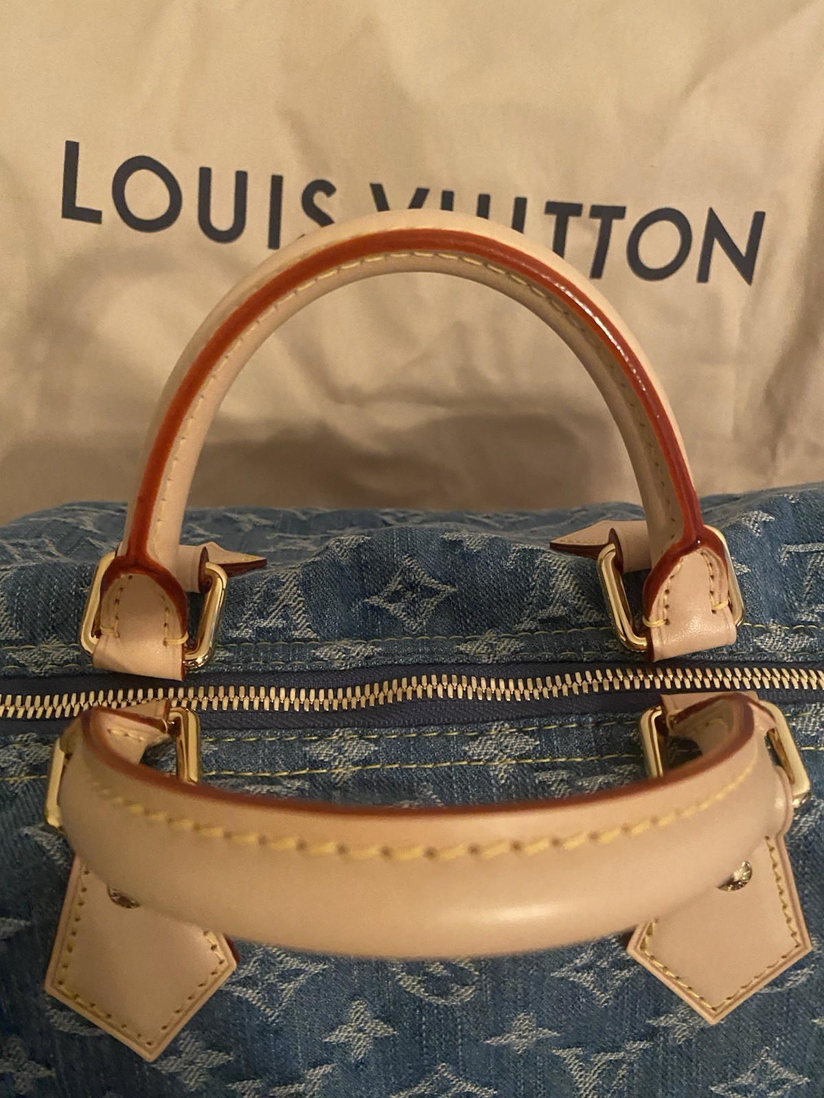 Louis Vuitton denim soft speedy 30
