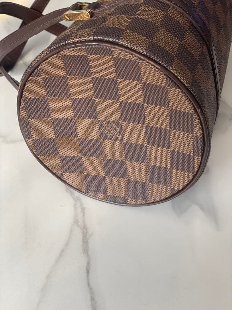 Louis Vuitton Damier Papillon Handbag Brown Canvas Compact Tote Authentic