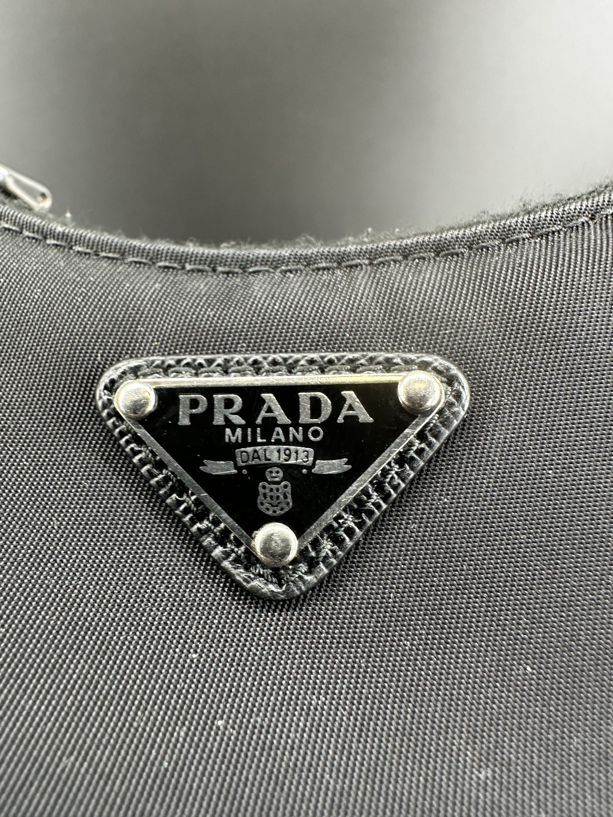 Prada Re-Edition 2005 Re-Nylon Shoulder Bag Black with Chain Strap
