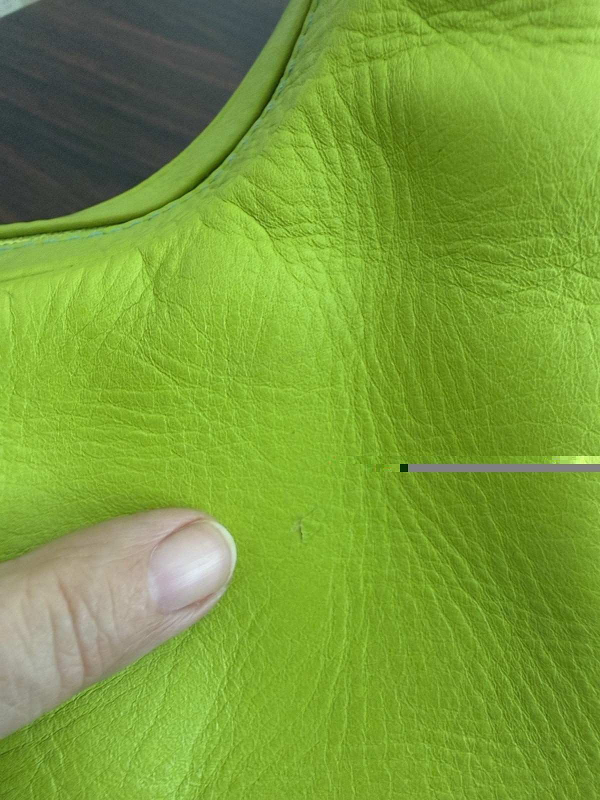 Kenneth Cole Reaction Lime Green Hobo Shoulder Bag Turquoise Details Pockets GUC