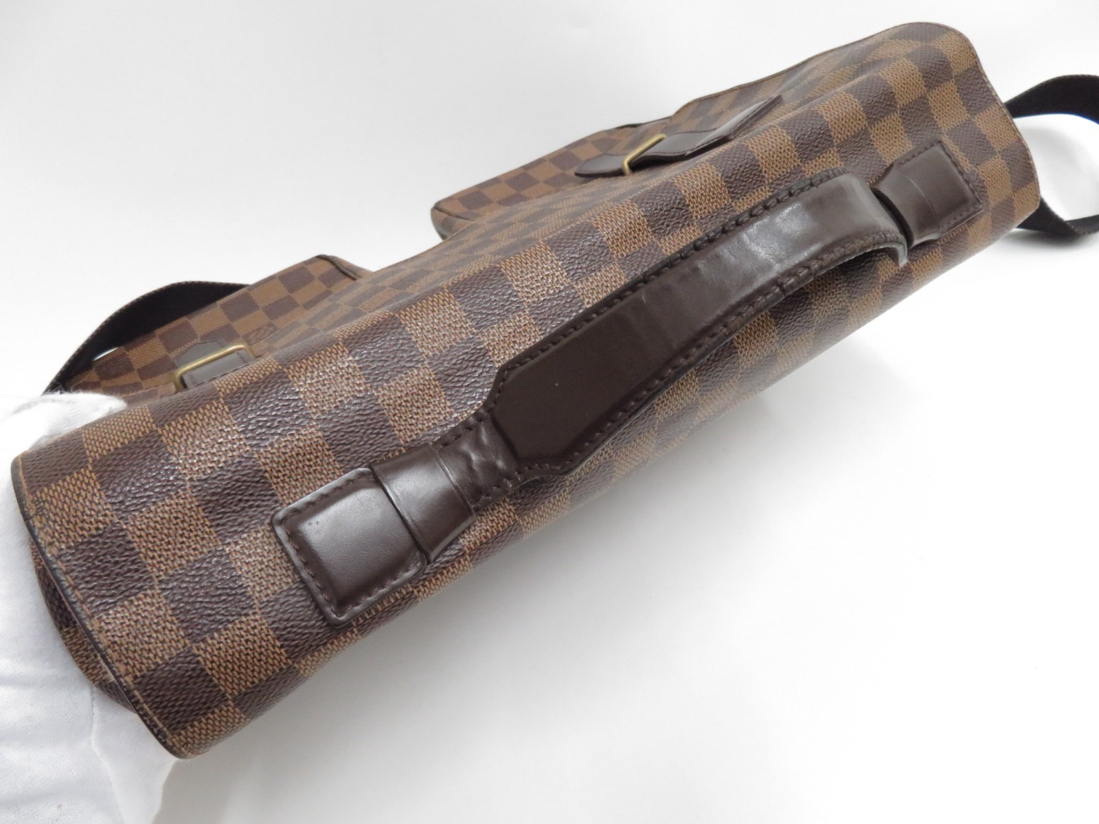 Authentic Louis Vuitton Damier Ebene Broadway Shoulder Bag Crossbody F#45804